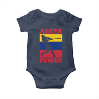 Arepa Power Venezuela Baseball Flag Baby Onesie Funny Venezuelan Pride Gift for Beisbol Lovers