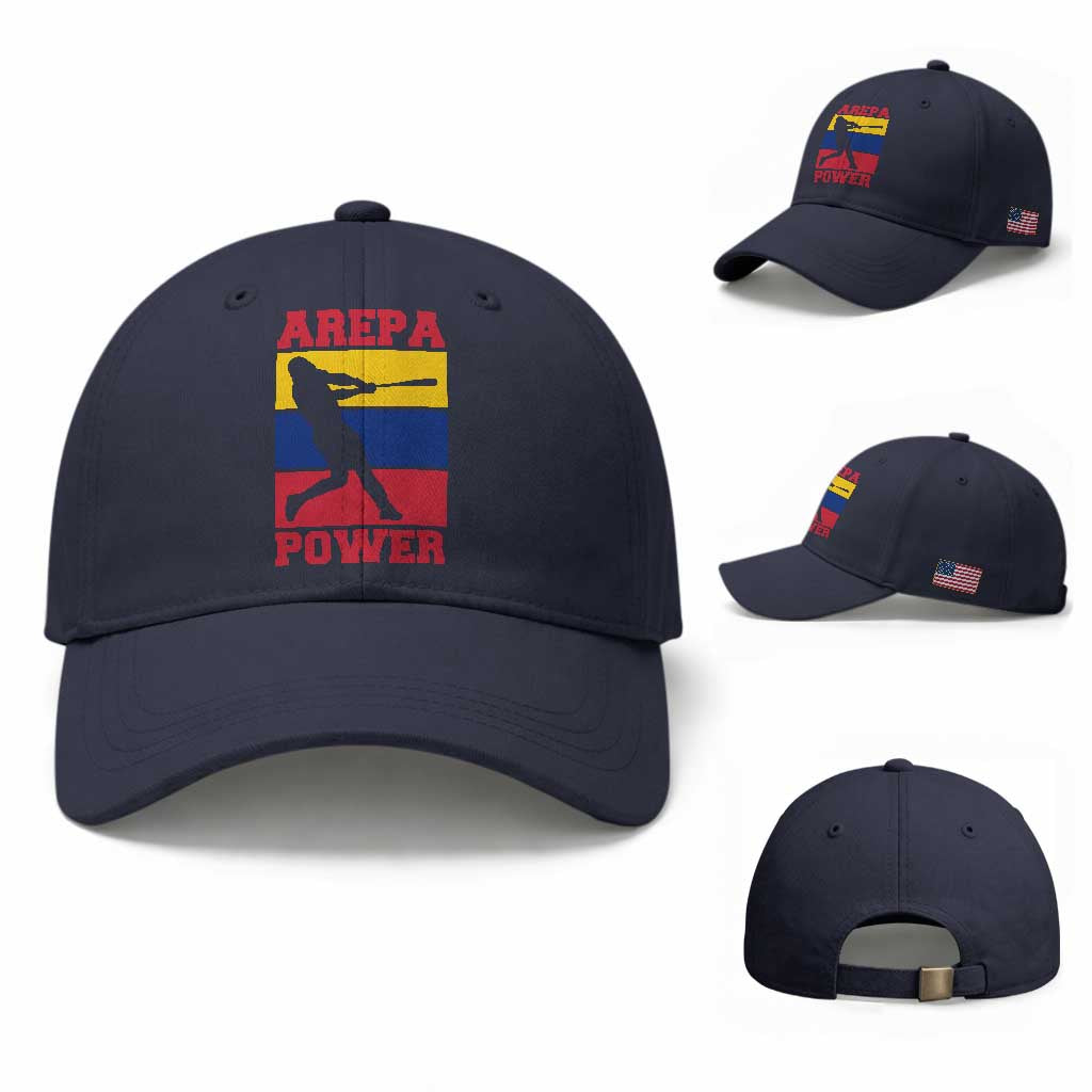 Arepa Power Venezuela Baseball Flag Baseball Cap Funny Venezuelan Pride Gift for Beisbol Lovers