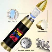 Arepa Power Venezuela Baseball Flag Bullet Tumbler Funny Venezuelan Pride Gift for Beisbol Lovers
