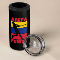 Arepa Power Venezuela Baseball Flag 4 in 1 Can Cooler Tumbler Funny Venezuelan Pride Gift for Beisbol Lovers