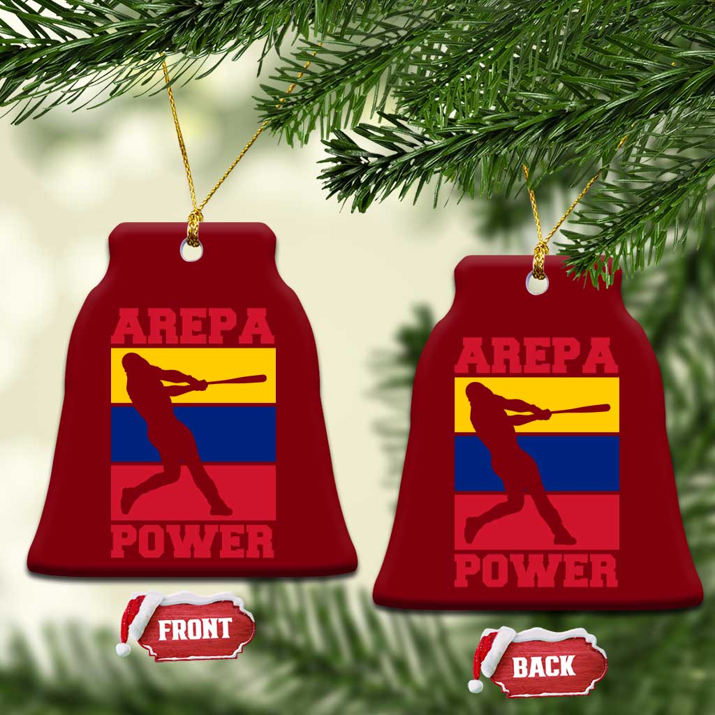 Arepa Power Venezuela Baseball Flag Ceramic Ornament Funny Venezuelan Pride Gift for Beisbol Lovers
