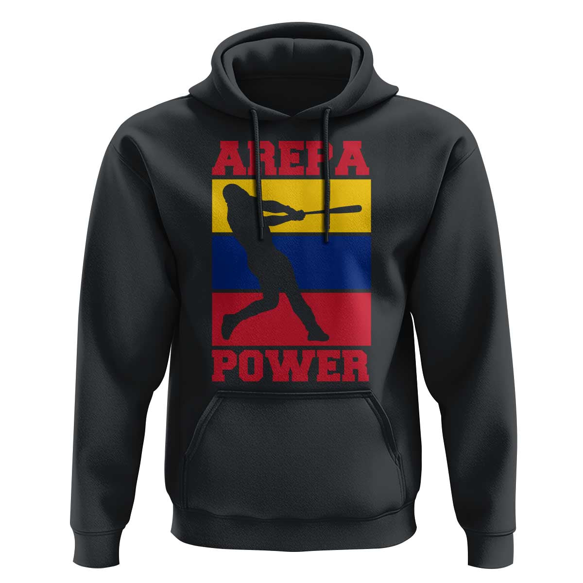 Arepa Power Venezuela Baseball Flag Hoodie Funny Venezuelan Pride Gift for Beisbol Lovers