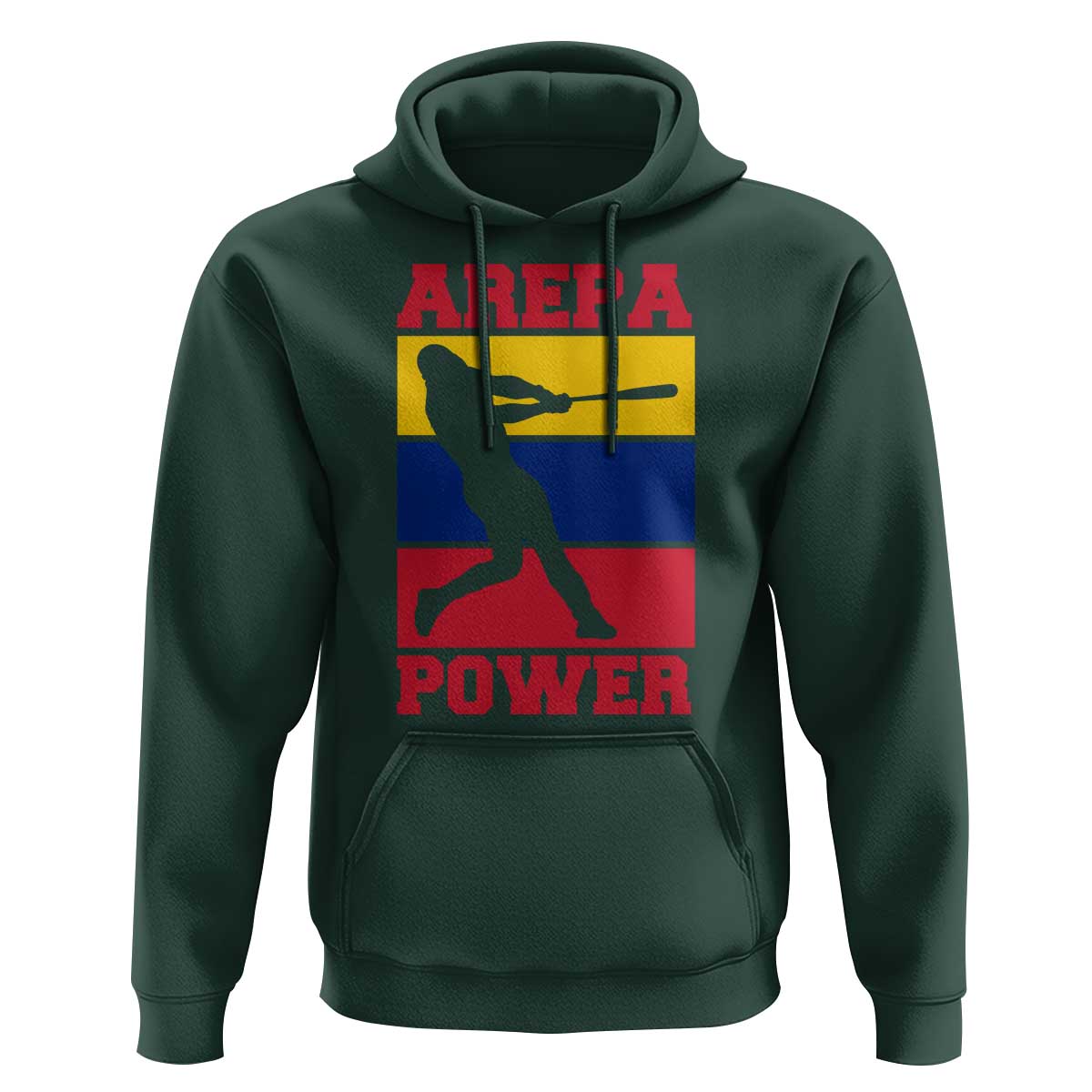 Arepa Power Venezuela Baseball Flag Hoodie Funny Venezuelan Pride Gift for Beisbol Lovers