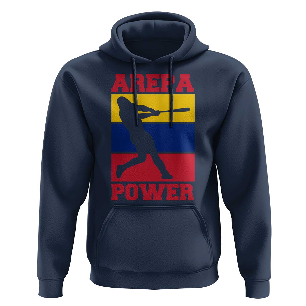 Arepa Power Venezuela Baseball Flag Hoodie Funny Venezuelan Pride Gift for Beisbol Lovers