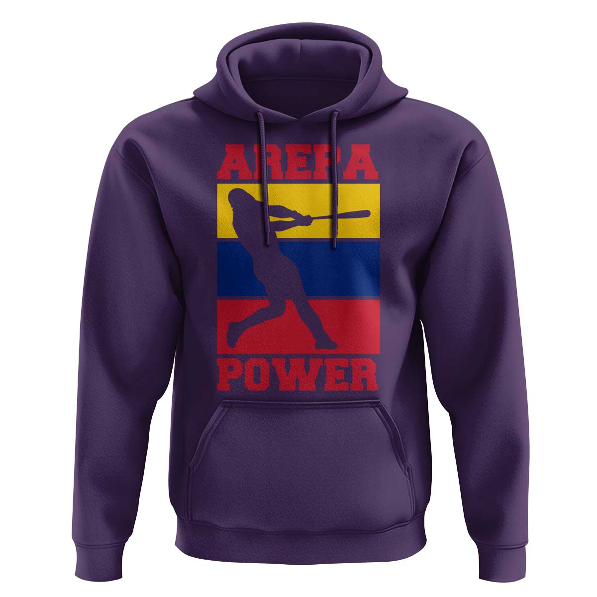 Arepa Power Venezuela Baseball Flag Hoodie Funny Venezuelan Pride Gift for Beisbol Lovers