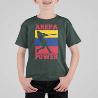 Arepa Power Venezuela Baseball Flag T Shirt For Kid Funny Venezuelan Pride Gift for Beisbol Lovers