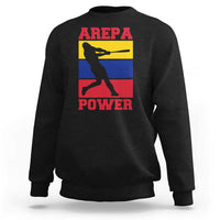 Arepa Power Venezuela Baseball Flag Sweatshirt Funny Venezuelan Pride Gift for Beisbol Lovers