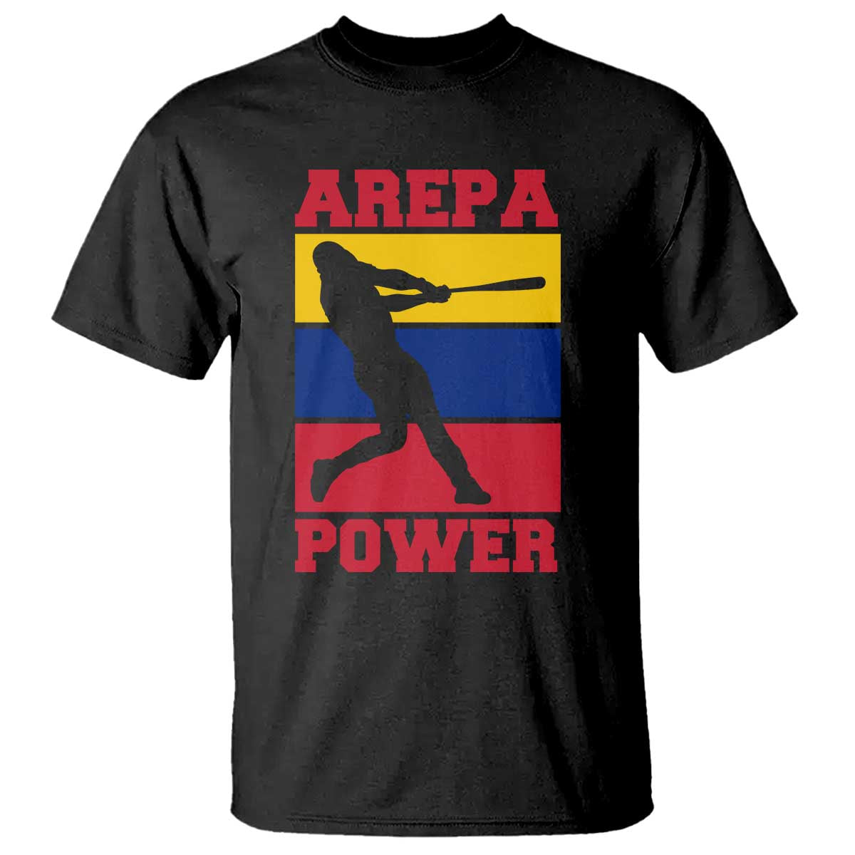 Arepa Power Venezuela Baseball Flag T Shirt Funny Venezuelan Pride Gift for Beisbol Lovers