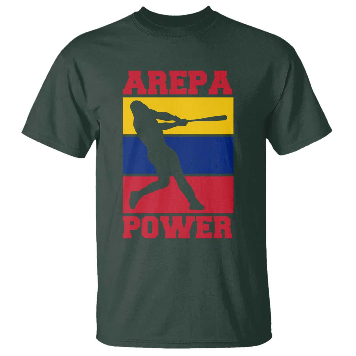Arepa Power Venezuela Baseball Flag T Shirt Funny Venezuelan Pride Gift for Beisbol Lovers