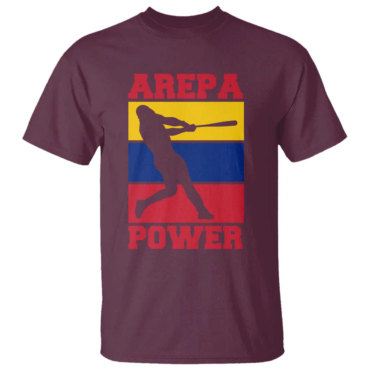 Arepa Power Venezuela Baseball Flag T Shirt Funny Venezuelan Pride Gift for Beisbol Lovers