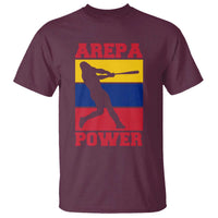 Arepa Power Venezuela Baseball Flag T Shirt Funny Venezuelan Pride Gift for Beisbol Lovers