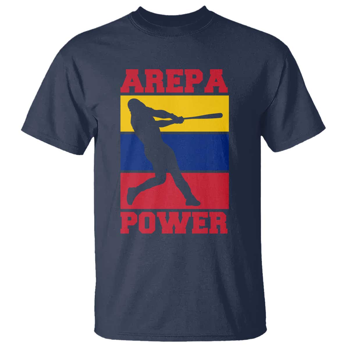 Arepa Power Venezuela Baseball Flag T Shirt Funny Venezuelan Pride Gift for Beisbol Lovers
