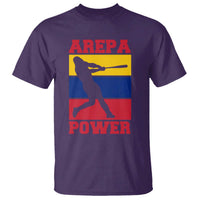 Arepa Power Venezuela Baseball Flag T Shirt Funny Venezuelan Pride Gift for Beisbol Lovers