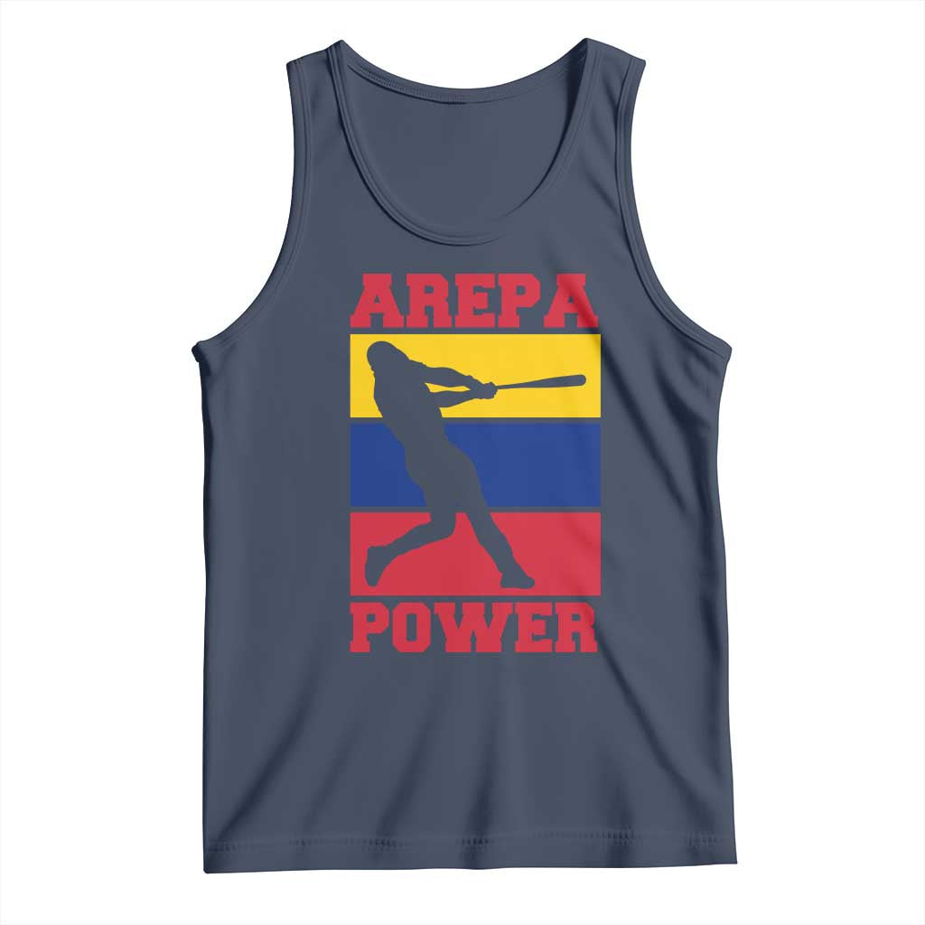 Arepa Power Venezuela Baseball Flag Tank Top Funny Venezuelan Pride Gift for Beisbol Lovers