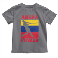 Arepa Power Venezuela Baseball Flag Toddler T Shirt Funny Venezuelan Pride Gift for Beisbol Lovers