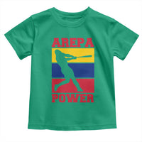 Arepa Power Venezuela Baseball Flag Toddler T Shirt Funny Venezuelan Pride Gift for Beisbol Lovers