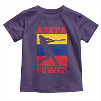 Arepa Power Venezuela Baseball Flag Toddler T Shirt Funny Venezuelan Pride Gift for Beisbol Lovers