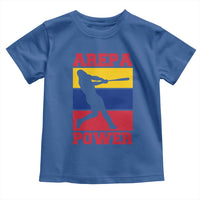 Arepa Power Venezuela Baseball Flag Toddler T Shirt Funny Venezuelan Pride Gift for Beisbol Lovers