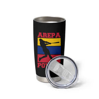 Arepa Power Venezuela Baseball Flag Tumbler Cup Funny Venezuelan Pride Gift for Beisbol Lovers