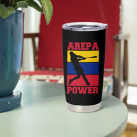 Arepa Power Venezuela Baseball Flag Tumbler Cup Funny Venezuelan Pride Gift for Beisbol Lovers