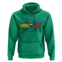 Arepa Power Baseball Crossed Bats Hoodie Funny Venezuelan Pride Gift for Latino Sports Fans