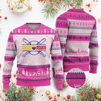 Arepa Power Baseball Crossed Bats Ugly Christmas Sweater Funny Venezuelan Pride Gift for Latino Sports Fans