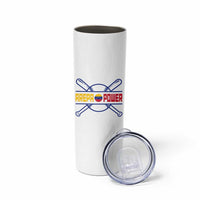 Arepa Power Baseball Crossed Bats Skinny Tumbler Funny Venezuelan Pride Gift for Latino Sports Fans