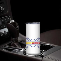Arepa Power Baseball Crossed Bats Skinny Tumbler Funny Venezuelan Pride Gift for Latino Sports Fans