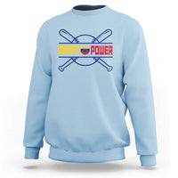 Arepa Power Baseball Crossed Bats Sweatshirt Funny Venezuelan Pride Gift for Latino Sports Fans