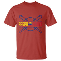 Arepa Power Baseball Crossed Bats T Shirt Funny Venezuelan Pride Gift for Latino Sports Fans