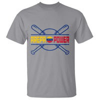Arepa Power Baseball Crossed Bats T Shirt Funny Venezuelan Pride Gift for Latino Sports Fans