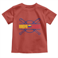 Arepa Power Baseball Crossed Bats Toddler T Shirt Funny Venezuelan Pride Gift for Latino Sports Fans
