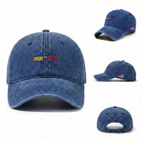 Arepa Power Baseball Crossed Bats Washed Cotton Baseball Cap Funny Venezuelan Pride Gift for Latino Sports Fans