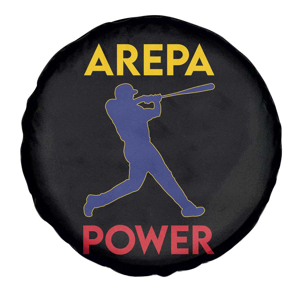 Arepa Power Baseball Batter Silhouette Spare Tire Cover Venezuelan Pride Beisbol for Baseball Fans