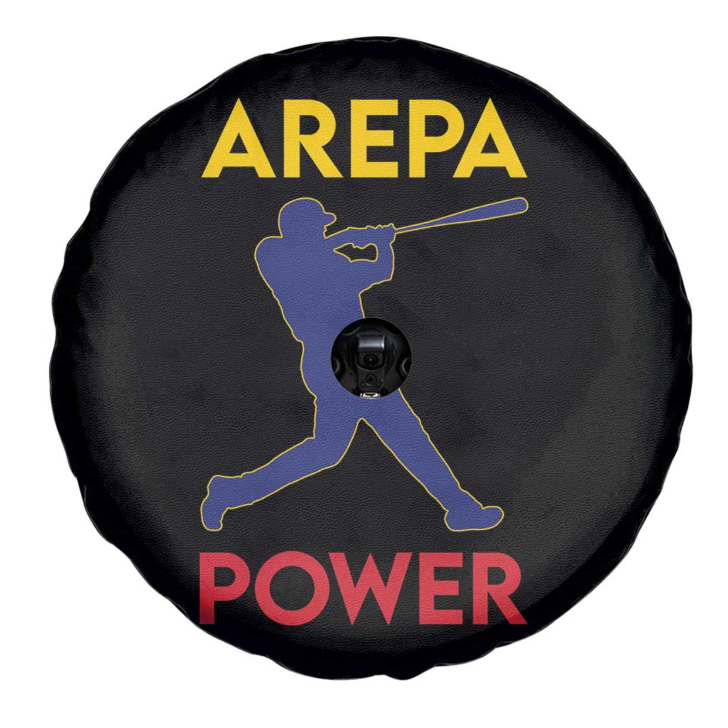 Arepa Power Baseball Batter Silhouette Spare Tire Cover Venezuelan Pride Beisbol for Baseball Fans
