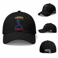 Arepa Power Baseball Batter Silhouette Baseball Cap Venezuelan Pride Beisbol for Baseball Fans