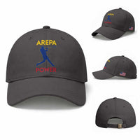 Arepa Power Baseball Batter Silhouette Baseball Cap Venezuelan Pride Beisbol for Baseball Fans