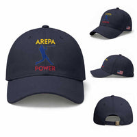 Arepa Power Baseball Batter Silhouette Baseball Cap Venezuelan Pride Beisbol for Baseball Fans