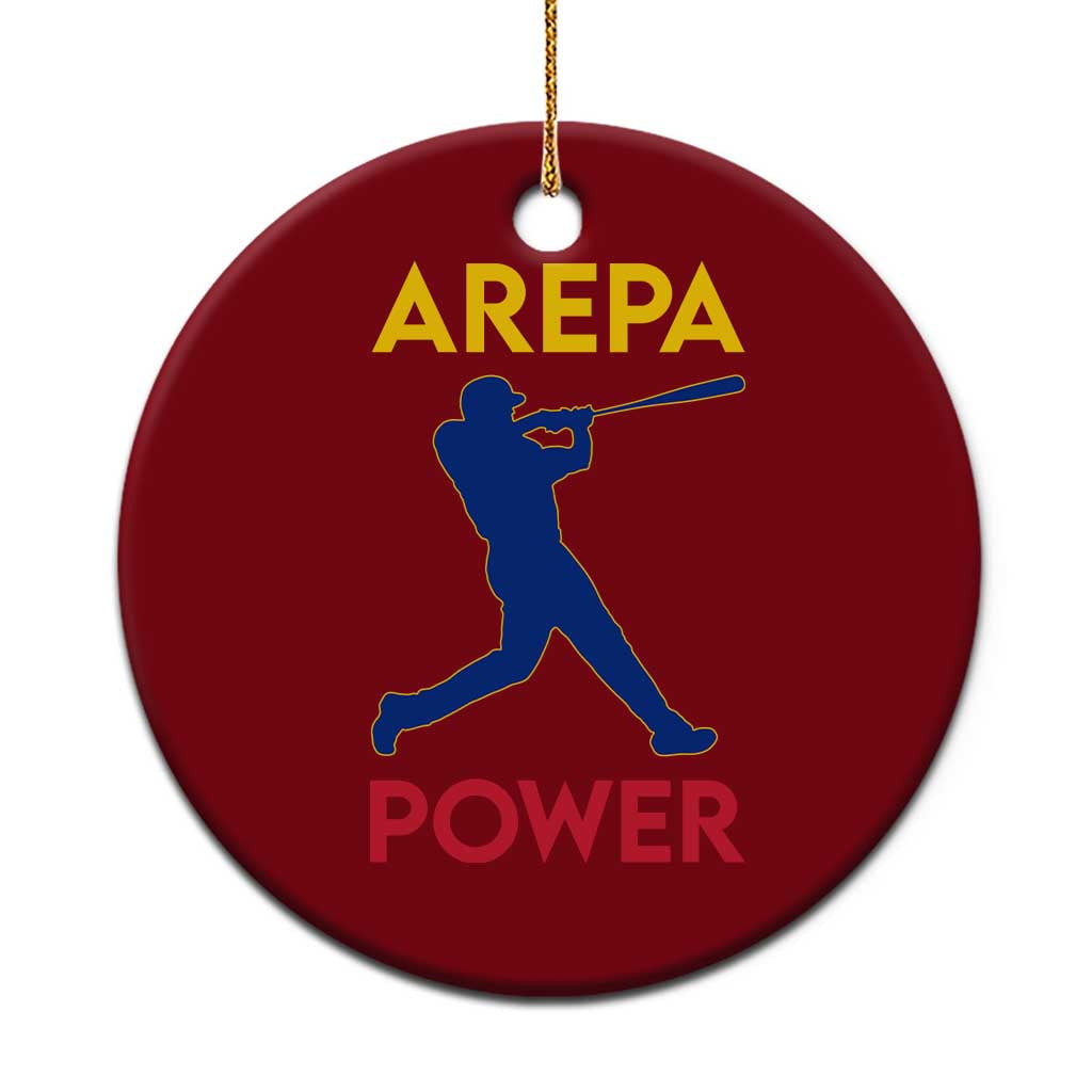 Arepa Power Baseball Batter Silhouette Ceramic Ornament Venezuelan Pride Beisbol for Baseball Fans