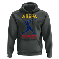 Arepa Power Baseball Batter Silhouette Hoodie Venezuelan Pride Beisbol for Baseball Fans