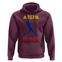 Arepa Power Baseball Batter Silhouette Hoodie Venezuelan Pride Beisbol for Baseball Fans