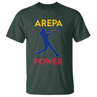 Arepa Power Baseball Batter Silhouette T Shirt Venezuelan Pride Beisbol for Baseball Fans