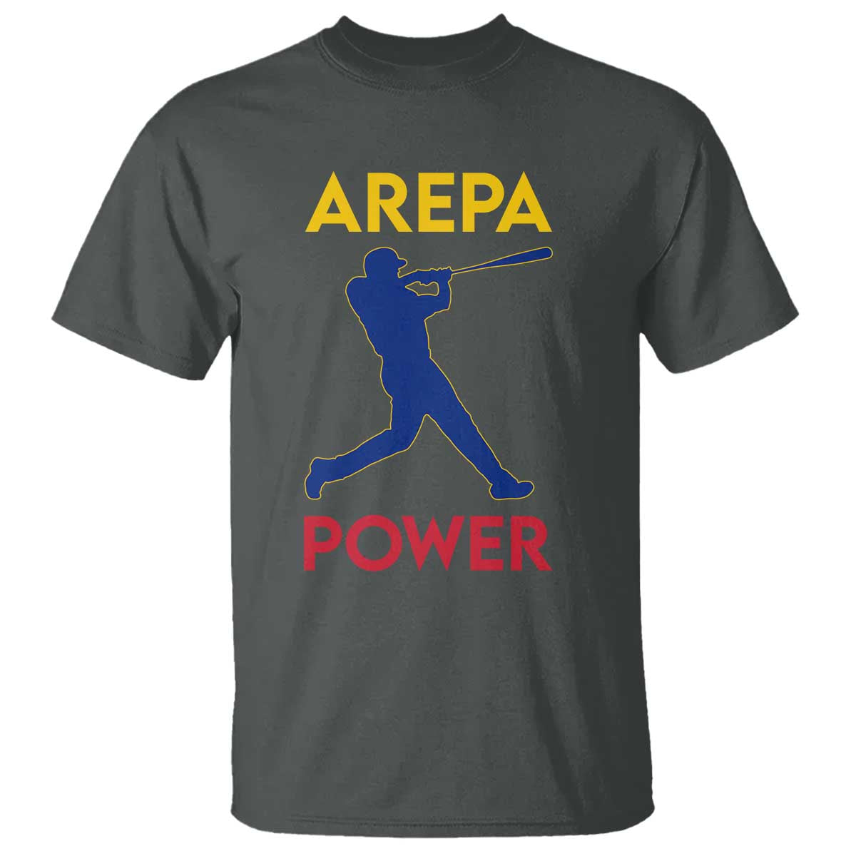 Arepa Power Baseball Batter Silhouette T Shirt Venezuelan Pride Beisbol for Baseball Fans