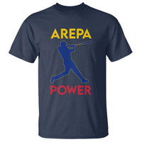 Arepa Power Baseball Batter Silhouette T Shirt Venezuelan Pride Beisbol for Baseball Fans