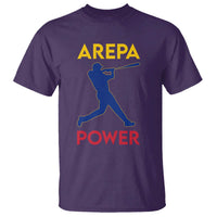 Arepa Power Baseball Batter Silhouette T Shirt Venezuelan Pride Beisbol for Baseball Fans