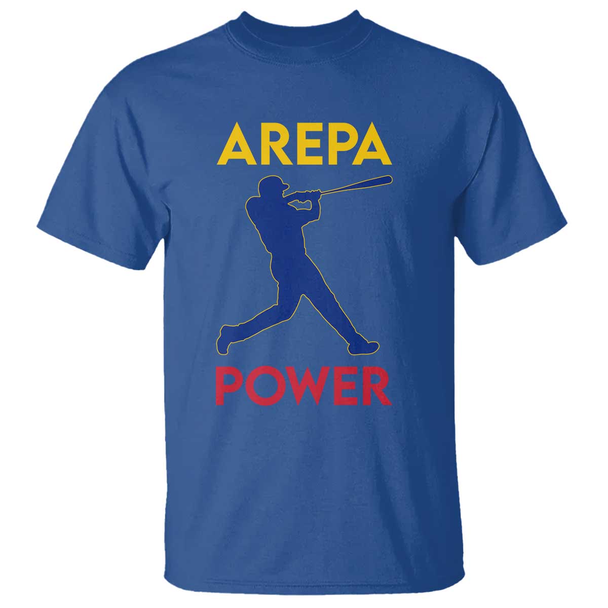 Arepa Power Baseball Batter Silhouette T Shirt Venezuelan Pride Beisbol for Baseball Fans