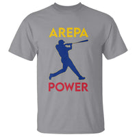 Arepa Power Baseball Batter Silhouette T Shirt Venezuelan Pride Beisbol for Baseball Fans