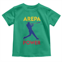 Arepa Power Baseball Batter Silhouette Toddler T Shirt Venezuelan Pride Beisbol for Baseball Fans
