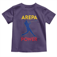 Arepa Power Baseball Batter Silhouette Toddler T Shirt Venezuelan Pride Beisbol for Baseball Fans