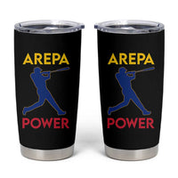 Arepa Power Baseball Batter Silhouette Tumbler Cup Venezuelan Pride Beisbol for Baseball Fans